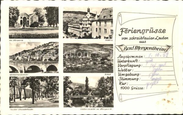 Bad Mergentheim Kurpark Schloss Wolfgangsbrücke Total W