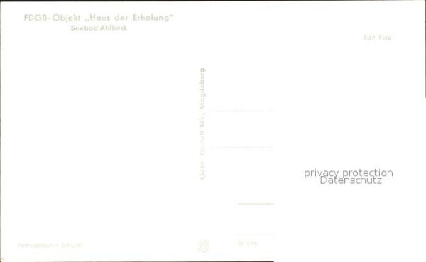 Ahlbeck Ostseebad FDGB Objekt Haus der Erholung – Bild 2