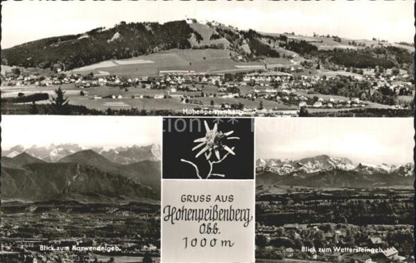 Hohenpeissenberg Panorama mit Karwendel und Wettersteing