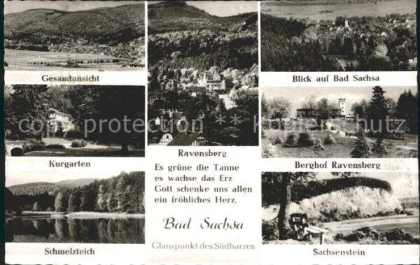 Bad Sachsa Harz Gesamt Ravensberg Stadtblick Kurgarten