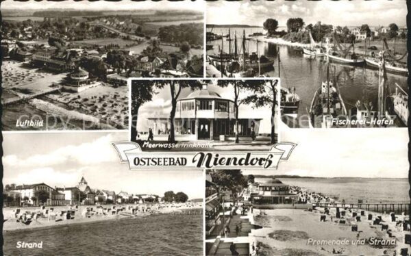 Niendorf Ostseebad Fliegeraufnahme Fischerei Hafen Meerwas