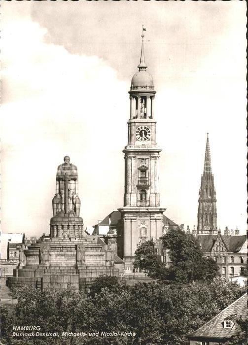 Hamburg Bismarck Denkmal Michaelis und Nicolai