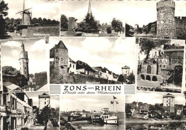 Zons Mühlenturm Feldstr Krätschenturm Judent