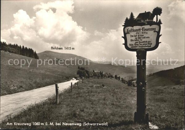 Neuenweg Am Kreuzweg Wegweiser Belchen