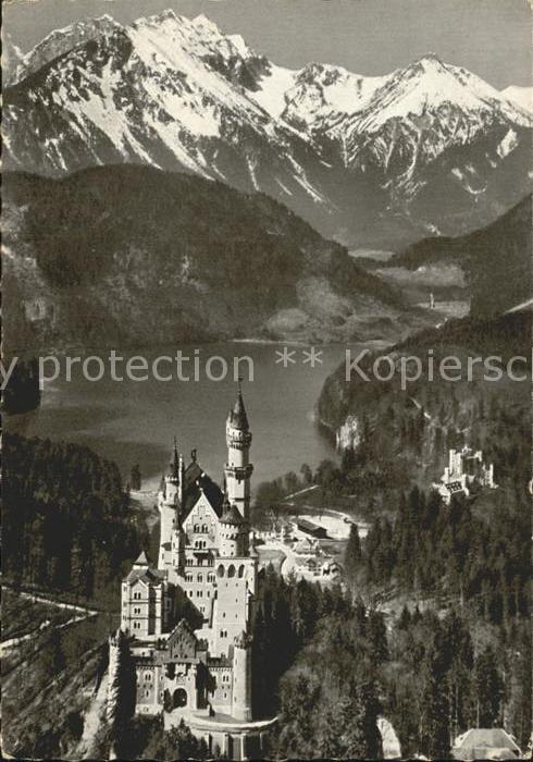 Hohenschwangau Königsschloss Neuschwanstein mit Alpsee