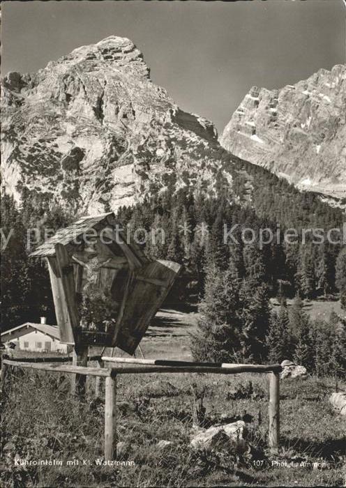 Inzell Kührointalm mit Kl Watzmann Bildstock