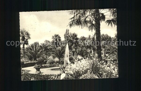 Bad Pyrmont Kurpark Im Palmengarten Fontäne