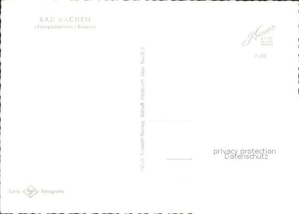 Aachen Fischpüddelchen Brunnen – Bild 2