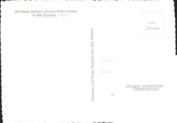 Bad Pyrmont Staatl Kurhotel mit Erdbeertempel – Bild 2