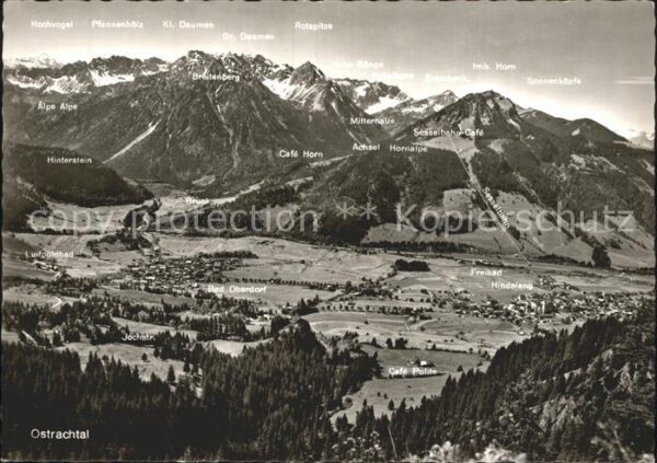 Bad Oberdorf mit Hindelang im Ostrachtal mit Allgäue