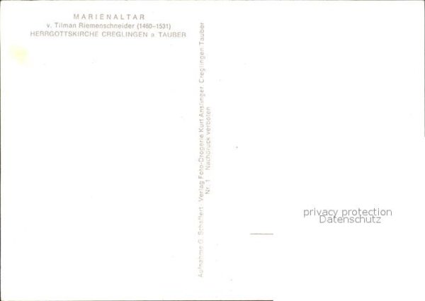 Creglingen Herrgottskirche Marienaltar – Bild 2