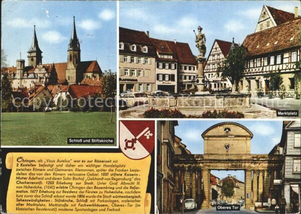 Oehringen Hohenlohe Schloss Stiftskirche Marktplatz Brunnen
