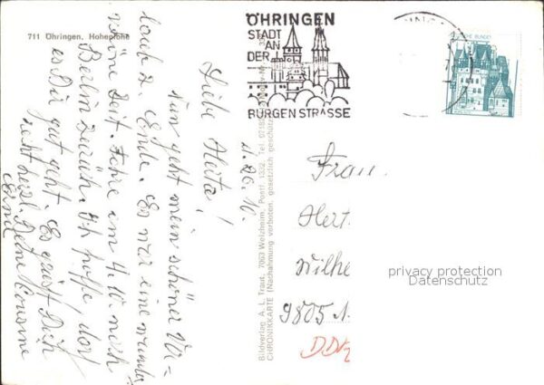 Oehringen Hohenlohe Schloss Stiftskirche Marktplatz Brunnen – Bild 2