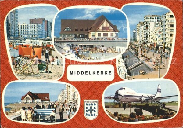 Middelkerke Strandpartien Passagierflugzeug