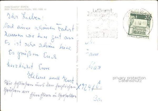 Nesselwang Totalansicht Kirche See Kühe Hotel Gast – Bild 2