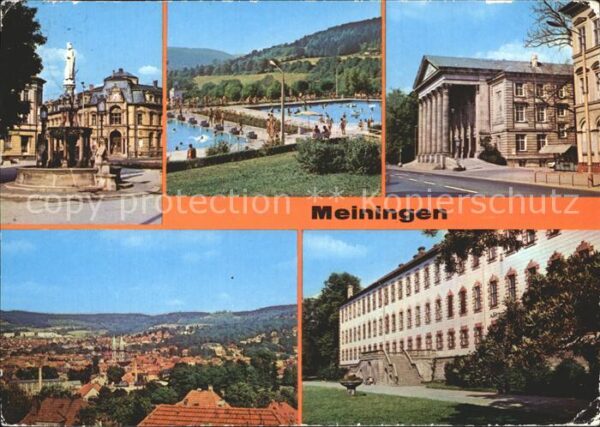 Meiningen Thueringen Heinrichsbrunnen Bad Theater Übersicht