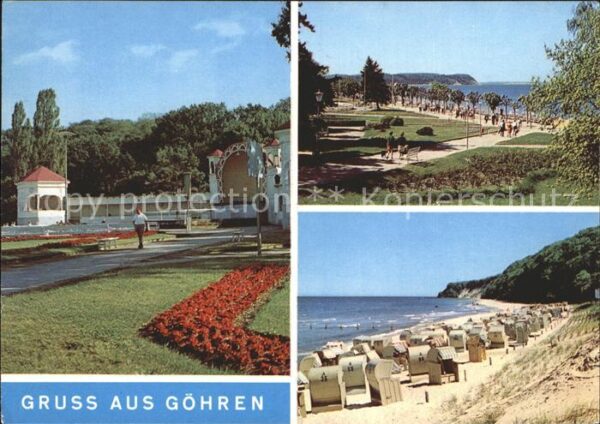 Goehren Ruegen Pavillon Promenade Strandpartie