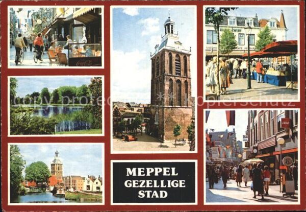 Meppel Orts und Teilansichten Kirche Einkaufss