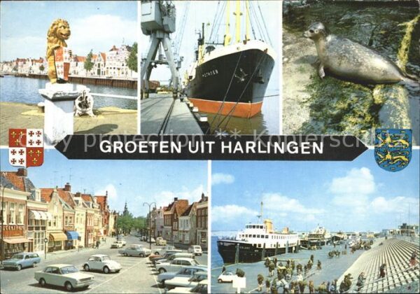 Harlingen Friesland Hafenpartien Ozeandampfer Seehund Teila