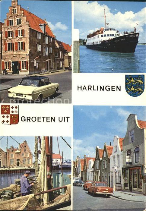 Harlingen Friesland Teilansichten Fischkutter Fahrgastschif