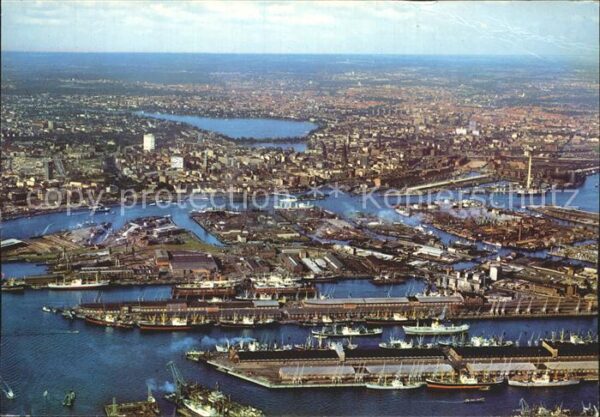 Hamburg Hafen Fliegeraufnahme
