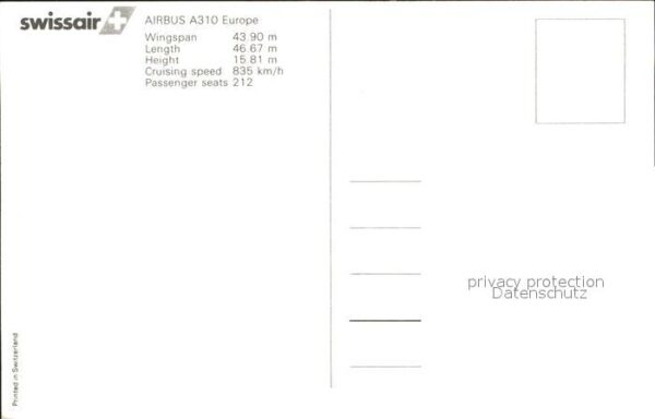 Swissair Airbus A310 Europe – Bild 2