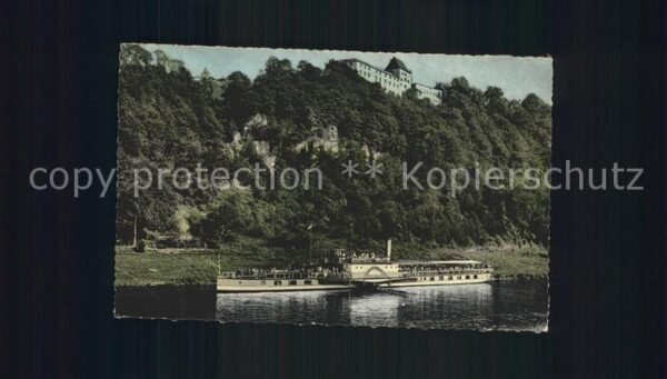 Dampfer Seitenrad Kaiser Wilhelm Schloss Fürstenberg Wese