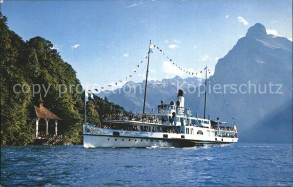 Dampfer Oceanliner Urnersee Tellskapelle Gitschen
