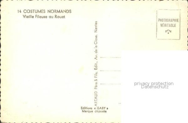 Spinnrad Costumes Normand Vieille Fileuse au Rou – Bild 2