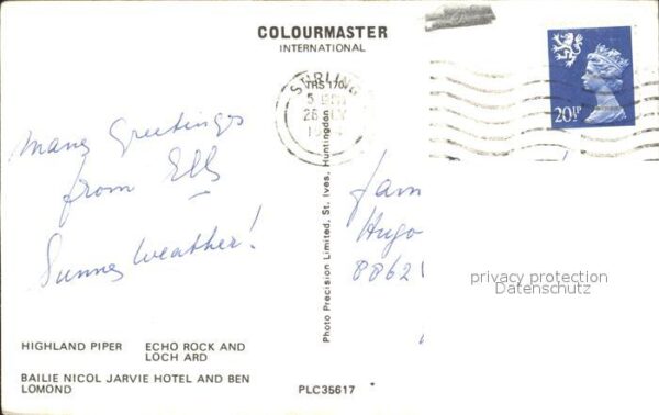 Dudelsack Highland Piper Echo Rock Loch Ard Aberf – Bild 2