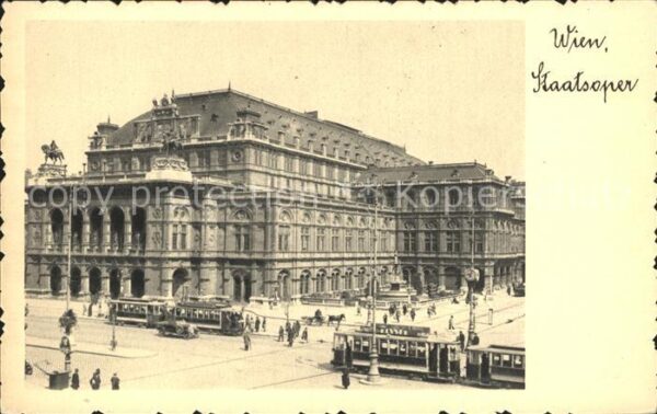 Opergebaeude Staatsoper Strassenbahn Wien