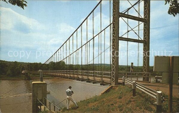 Bruecken Bridges Ponts Swinging Bridge Osage River Lake of the