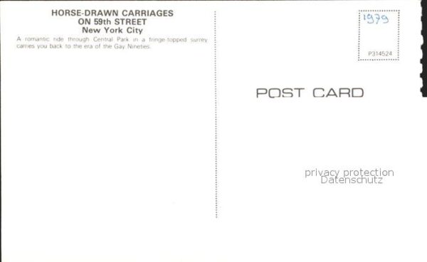Postkutsche Horse-Drawn Carriages 59th Street New Y – Bild 2