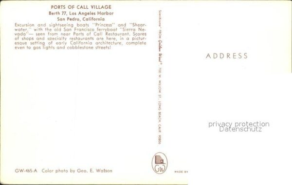 Dampfer Schaufelrad Ports Call Village San Pedro California – Bild 2