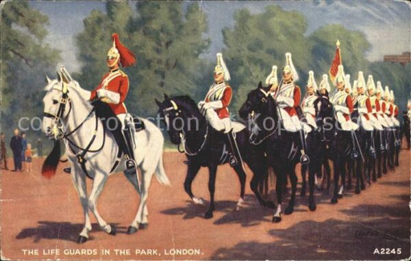 Kuenstlerkarte Conrad Leigh Life Guards in the Park Lo