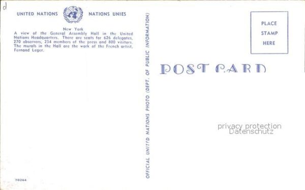 Politik General Assembly Hall United Nations He – Bild 2