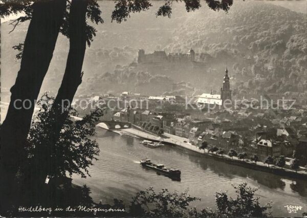 Foto Popp Nr. 312 Heidelberg Frachtschiff