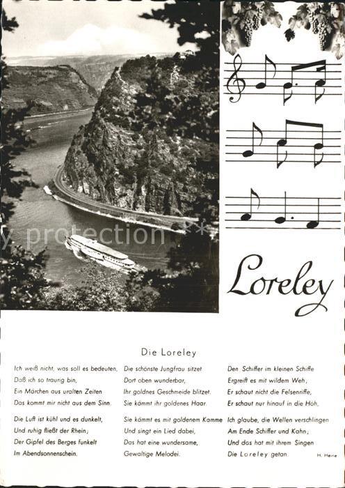 Liederkarte Loreley H. Heine