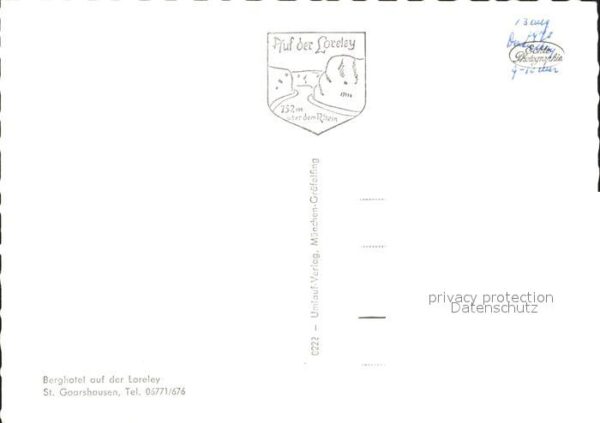 Liederkarte Loreley H. Heine – Bild 2
