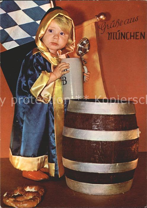 Muenchner Kindl München Bierfass Brezel Bierkrug