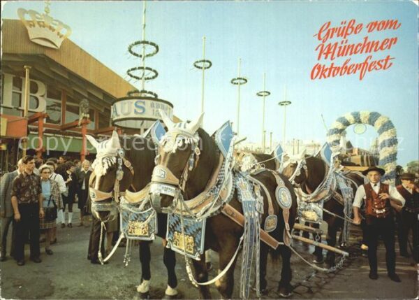 Oktoberfest München Festwagen-Pferdegespann