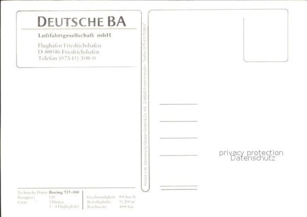 Flugzeuge Zivil Deutsche BA Boeing 737-300 – Bild 2