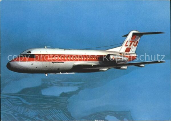 Flugzeuge Zivil LTU Fokker F-28 Fellowship