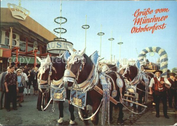 Oktoberfest München Festwagen-Pferdegespann