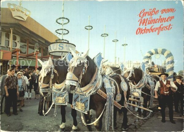 Oktoberfest München Festwagen-Pferdegespann