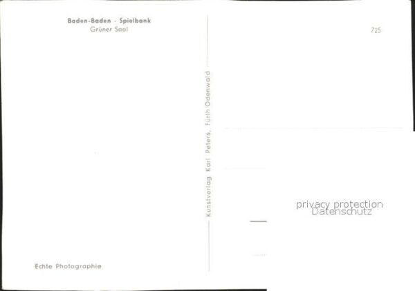 Casino Spielbank Baden-Baden Grüner Saal – Bild 2