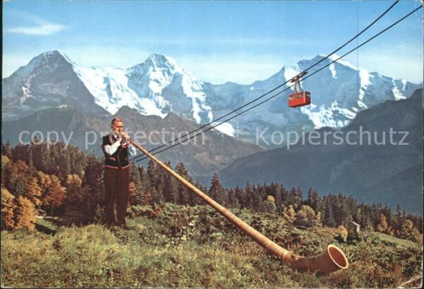 Alphorn Alphornbläser Eiger-Mönch-Jungfrau Seil