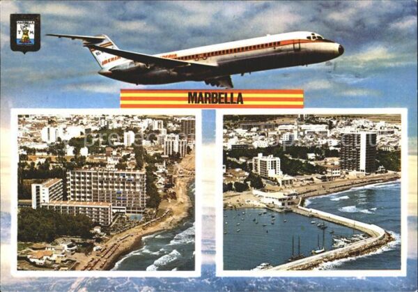 Flugzeuge Zivil Iberia Marbella Fliegeraufnahme