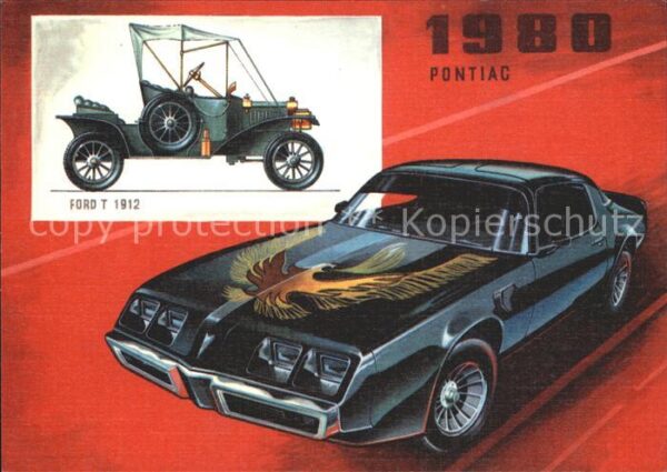 Autos Ford T 1912 Pontiac 1980