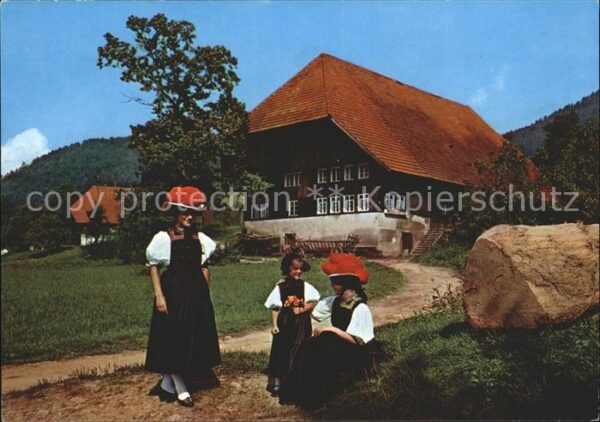 Trachten Schwarzwald Gutachtal Bollenhut - P O S T K A R T E